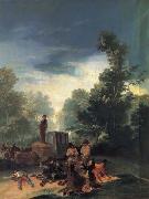 Francisco Goya Highwaymen attacking a  Coach oil on canvas